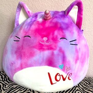 Caticorn Cat Unicorn Tie Dye Love Squishmallow EUC no tag Valentine